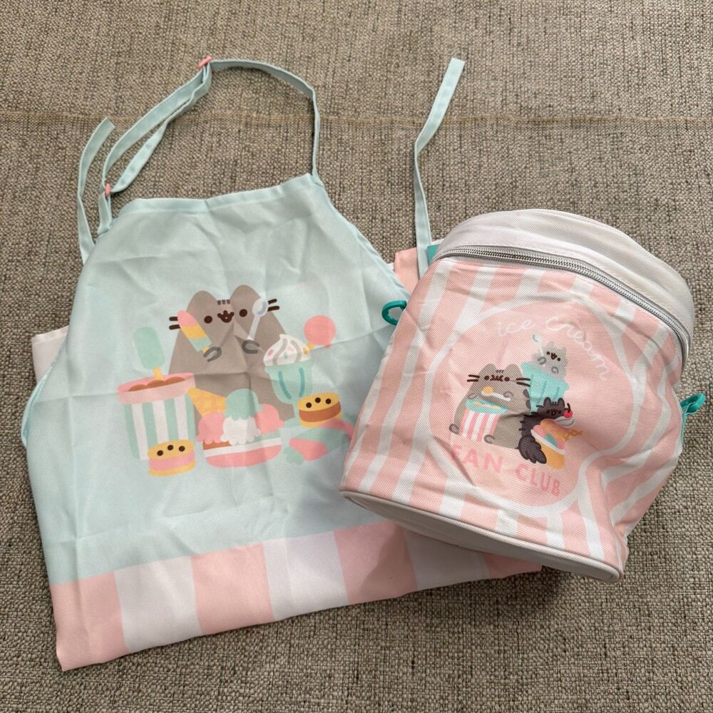 Pusheen Culturefly Box Exclusive Cooler Bag Insulated & Ice Cream Fan Apron